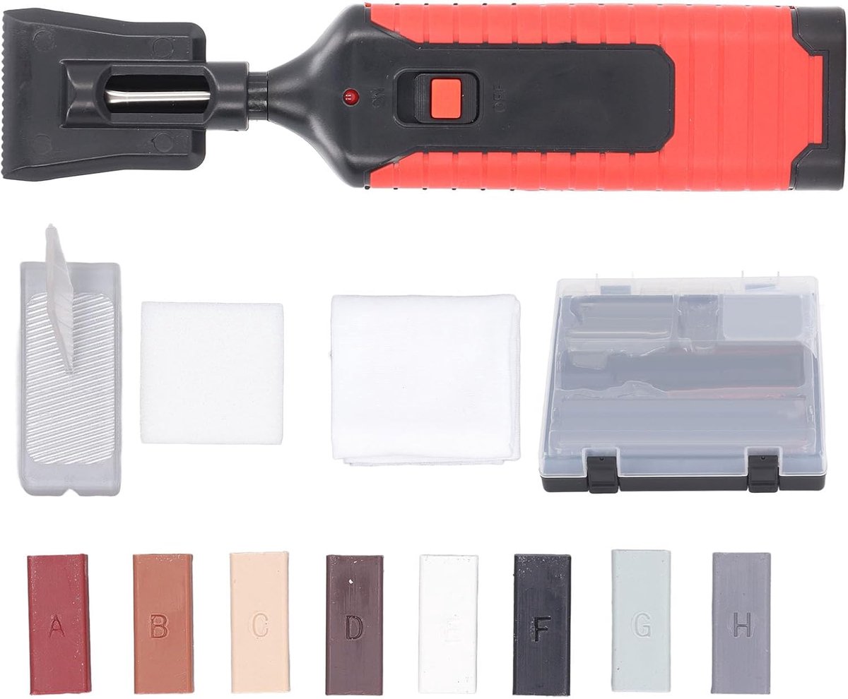 Reparatieset Tegels - Wax Blokken - Oppervlak Herstellen - Met Verwarmingspen - 8 Kleuren - Multi