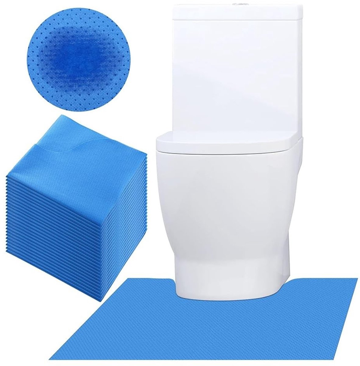 Dailygoods- Toiletmat 25 Stuks - U-vormig - Antislip - Ontgeurend - Vliesstoffen - 50x55cm - Wc-mat