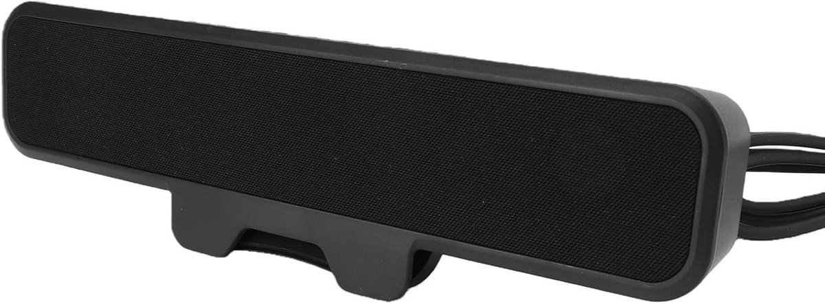 Computerluidsprekers - Monitor soundbar - Meeslepend geluid - Ruimtebesparend clipontwerp - 10W vermogen - Zwart