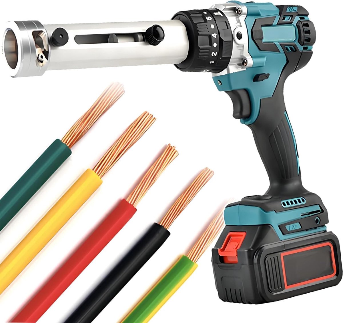 Draadstripper Elektrisch - Kabelstripper Accu - Draad Strippen - Dubbele Snelheid - 50-300 mm² - Meerkleurig