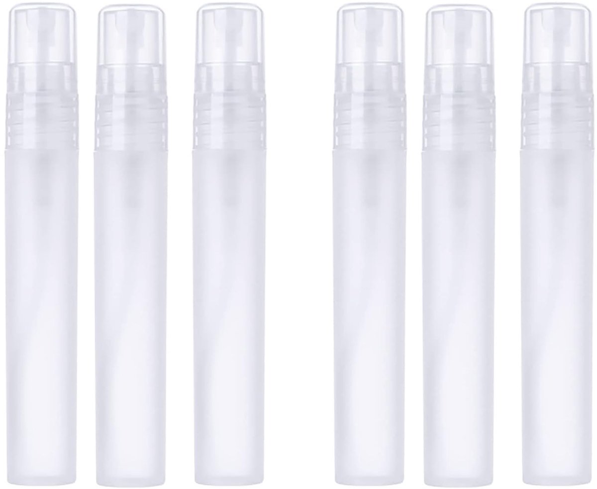 Dailygoods- Spuitfles 6 Stuks 5 ml - Hervulbare Parfumfles - Fijne Mist - Draagbare Dispenser - Lege Flessen - Schokbestendig PP Materiaal