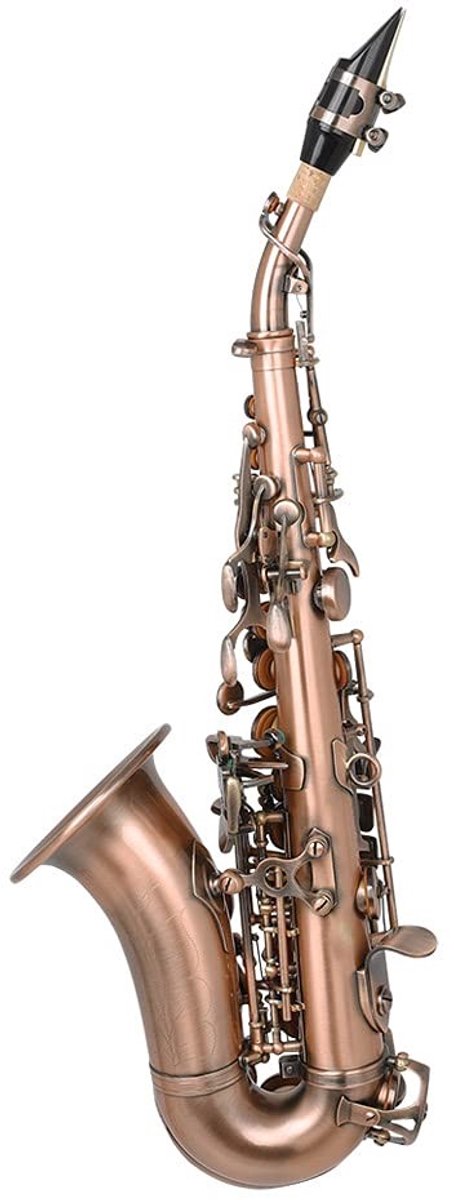 Dailygoods- Sopraansaxofoon Antiek - Messing Body - Draagtas