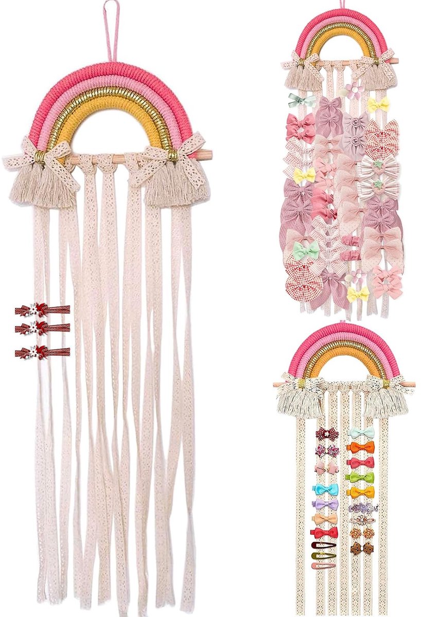 SnelShoppen - Kleurige Regenboog Haarspeldhouder - Handige Organiser voor Haaraccessoires - Ideaal voor Feest, Kinderen, en Thuis - Duurzaam Plastic,