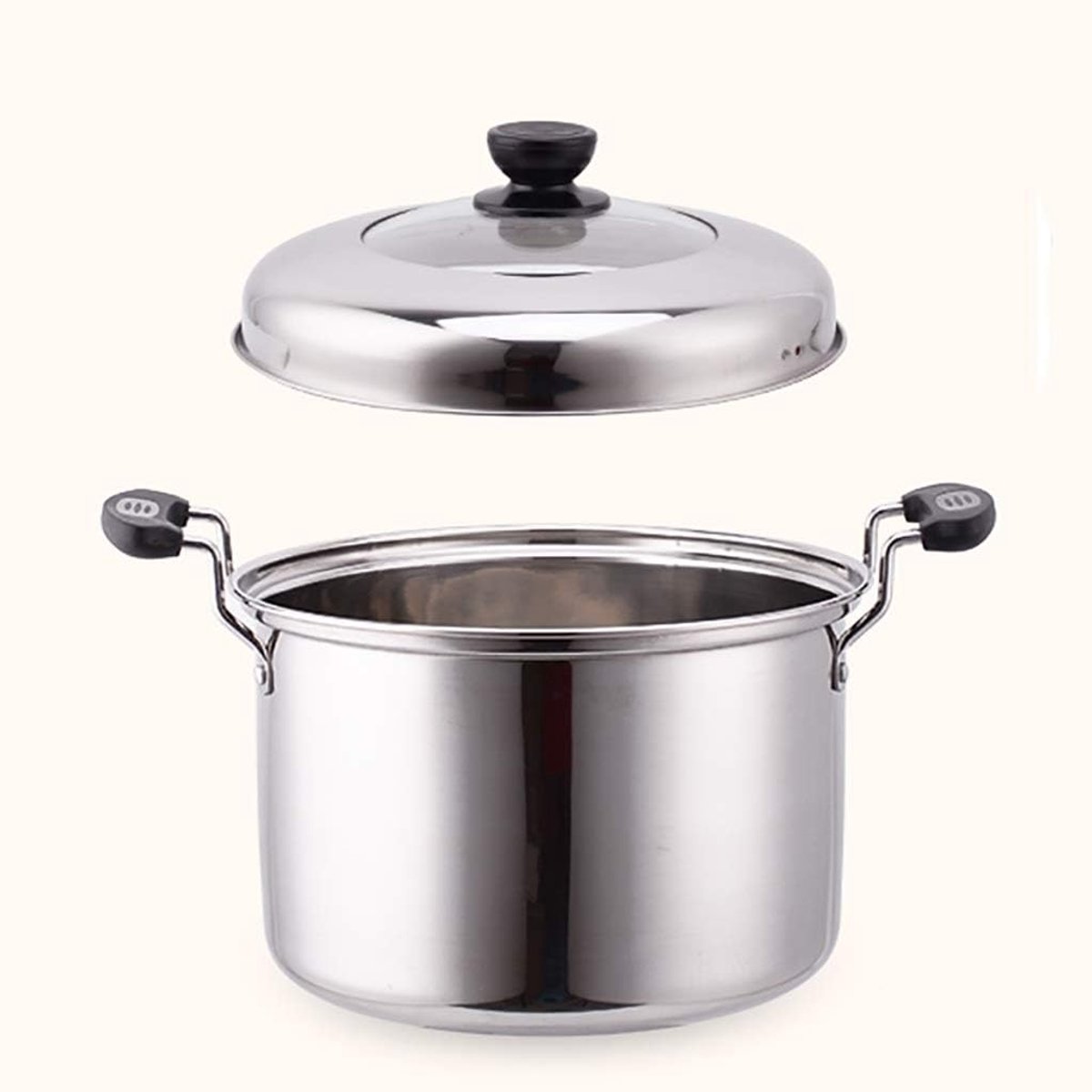 Soepketel - Kookpan - Grote porties koken - Roestvrij staal - 12 Liter - Zilver