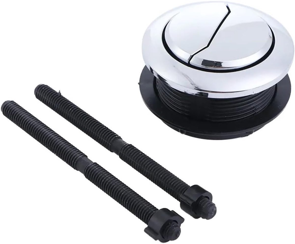 Toilet Spoelknop - Dubbele Knop - Badkamer Reparatie - Universeel Passend - 48mm Gatmaat - Chroom