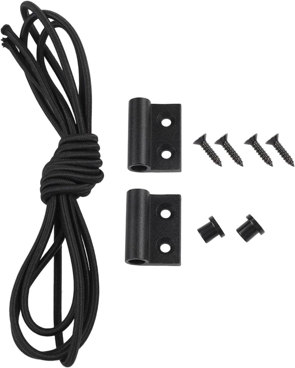 Elastisch veiligheidsnet - Cargonet bagage - Camper opbergen - Verstelbare spanning - 6 x 3 x 2 cm - Zwart