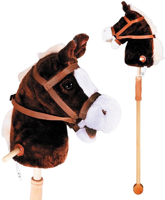 Stokpaard bruin - 95 cm - hobby horse - met geluid — afbeelding 3