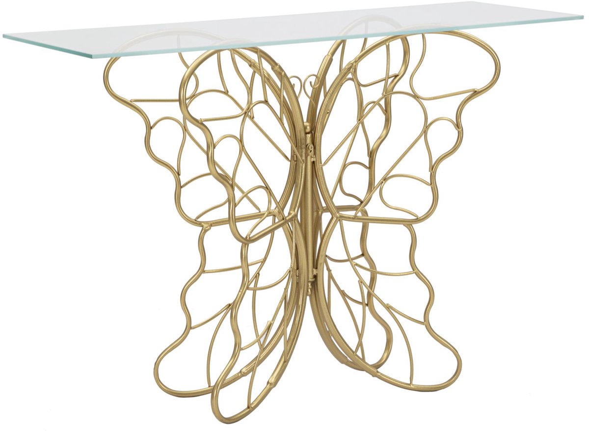 Mauro Ferretti Consoletafel Butterfly 110×40×76 cm Goud