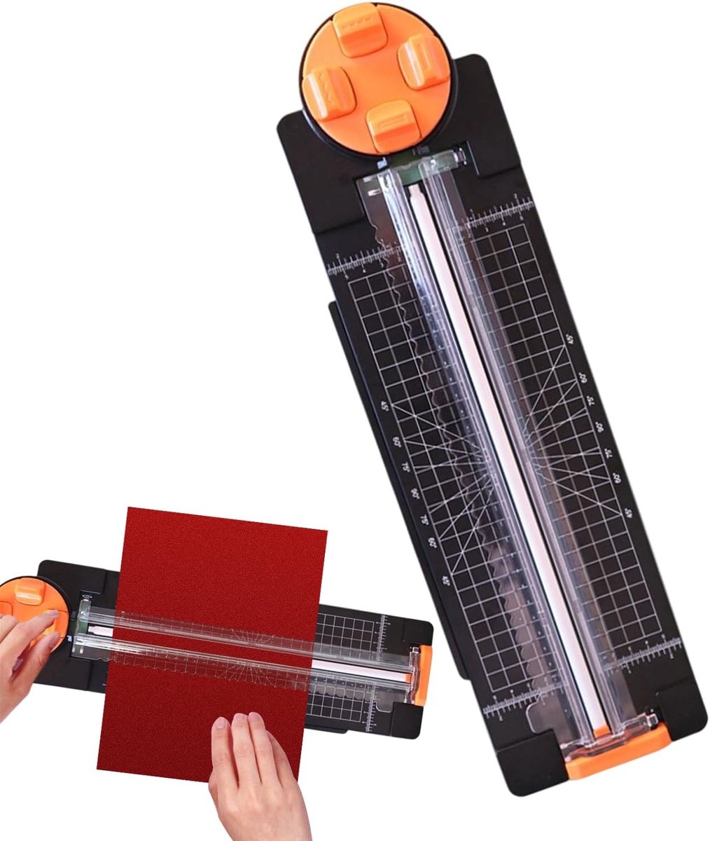 Papiersnijder - Snijapparaat - Creatief snijden - 4-in-1 multifunctioneel - 44 x 12.5 cm - Zwart