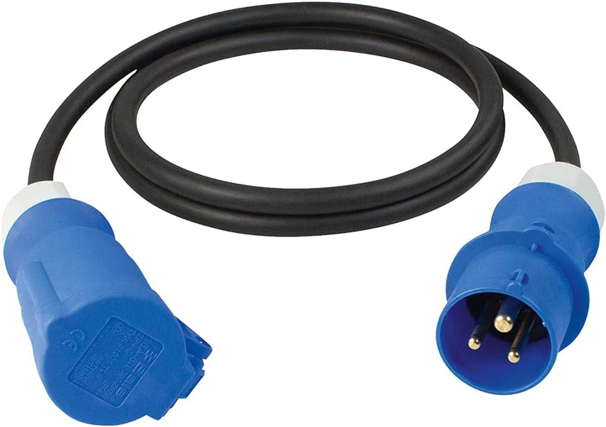 CEE Verlengkabel - Camping Kabel - Stroom Buiten - Spatwaterdicht - 5 Meter - Zwart