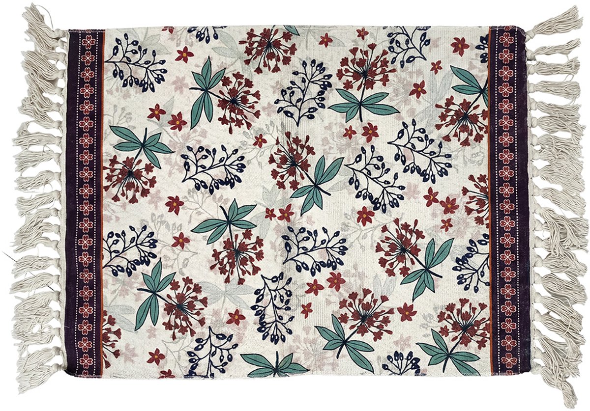 Clayre & Eef Vloerkleed Beige Katoen