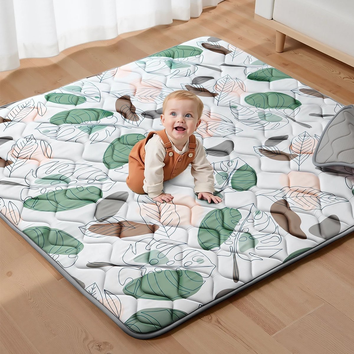 Dailygoods Babyspeelmatten, kruipende boxmat, dikker zachte vulling schuim speelmat opvouwbare kruipmatten, antislip en