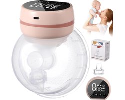 Elektrische Borstkolf - Moedermelk Kolf - Handsfree Kolven - Laag Geluidsniveau - 14 x 11.5 x 7 cm - Roze