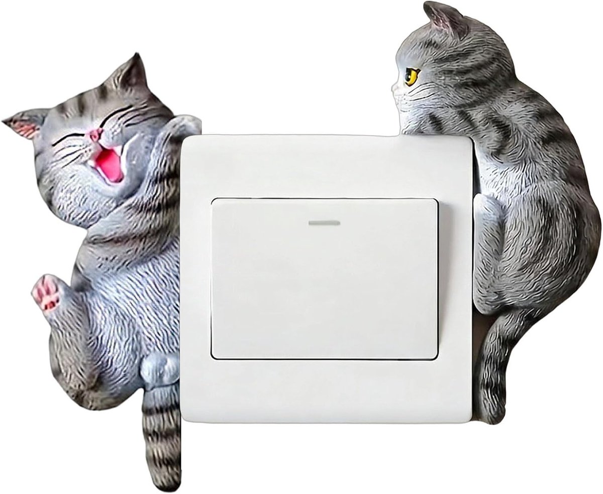 Wandlampstickers - Decoratieve stickers - Muurdecoratie - Warmte-uitstralend design - 2-de