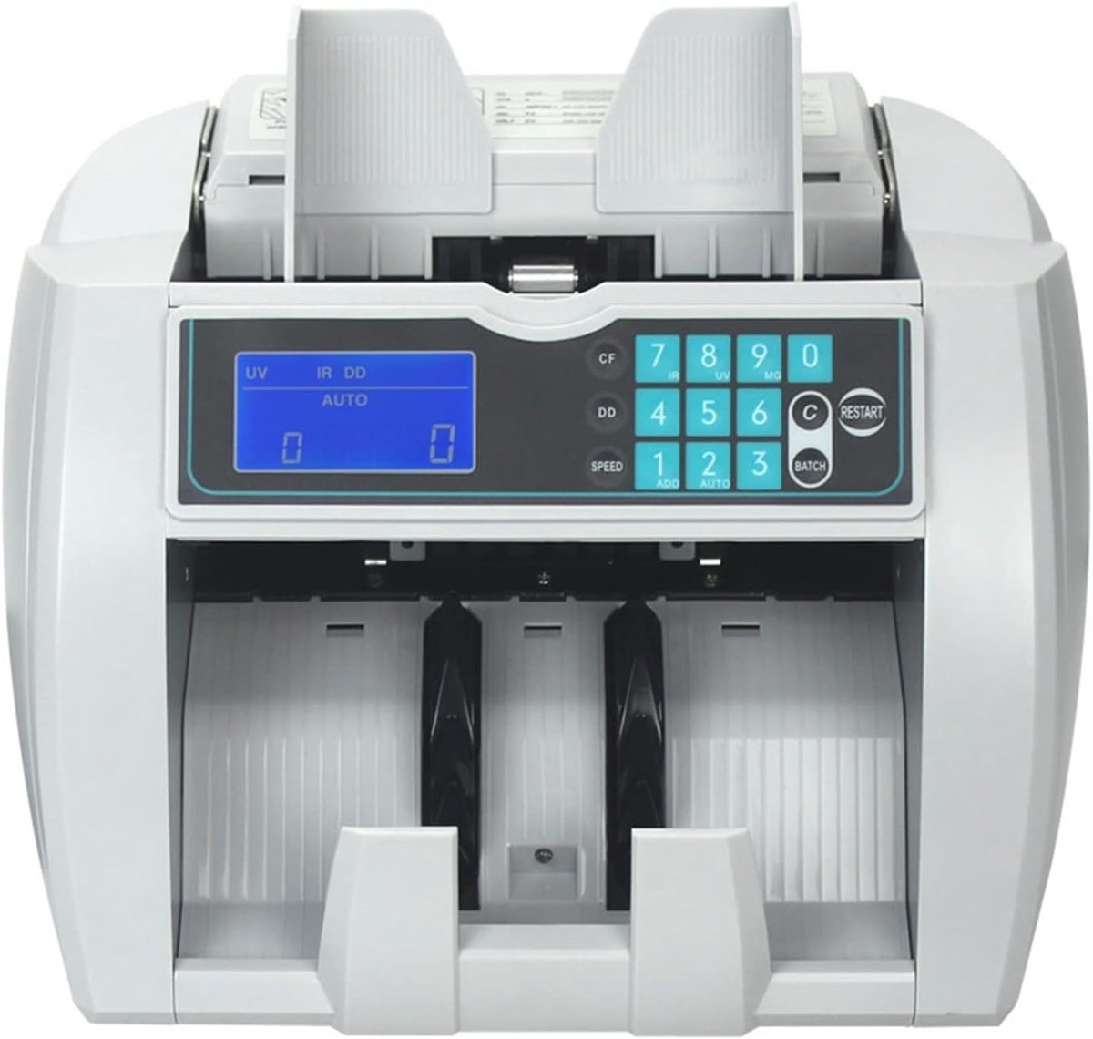 Geld Telmachine - Bankbiljet Teller - Efficiënt Geld Tellen - Meerdere Valuta Detectie - 300 Biljet Capaciteit - Zwart