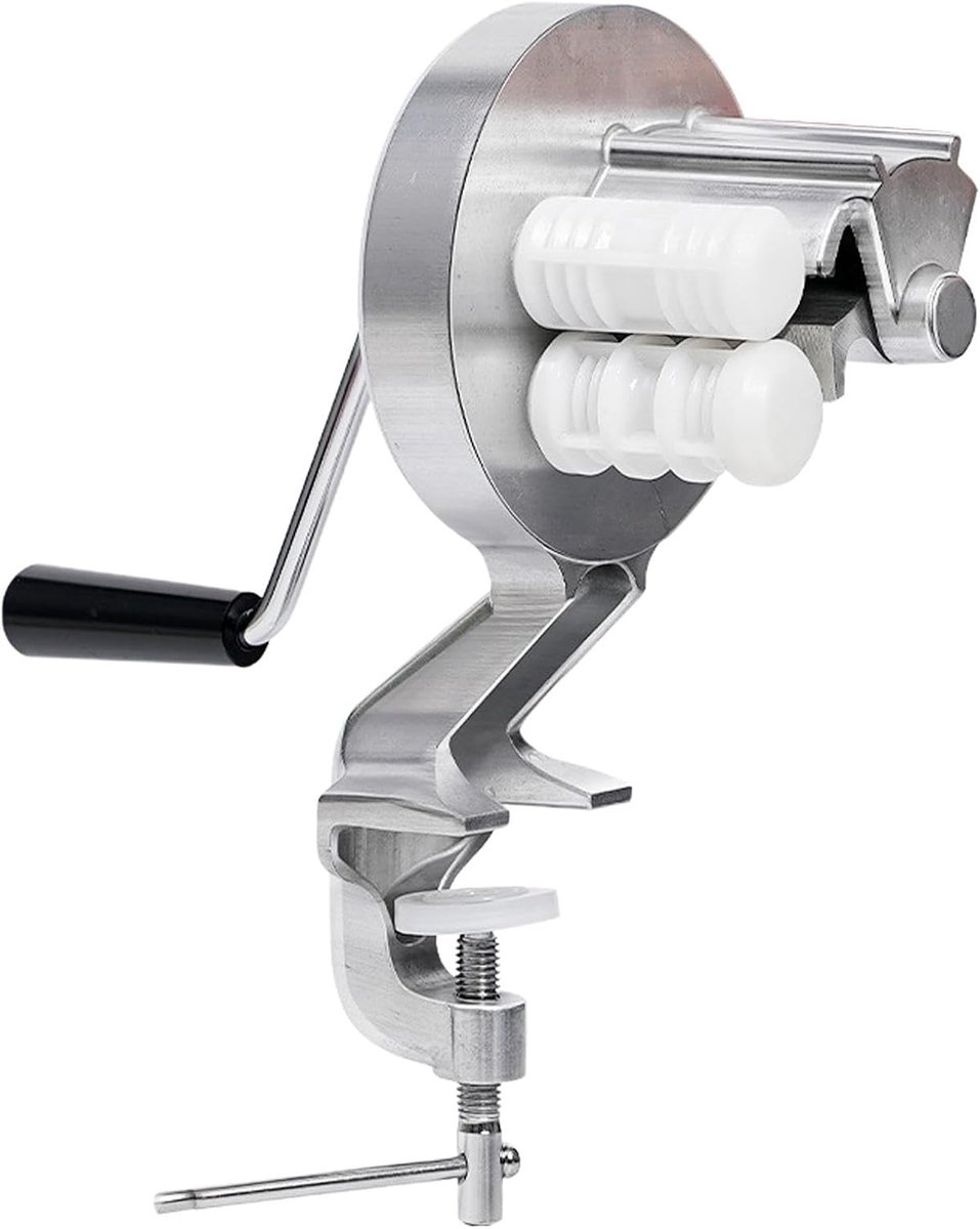Pastamaker Set - Noodle Pers - Zelf Pasta Maken - Ergonomisch Handvat - 27 cm Lengte - Zilver