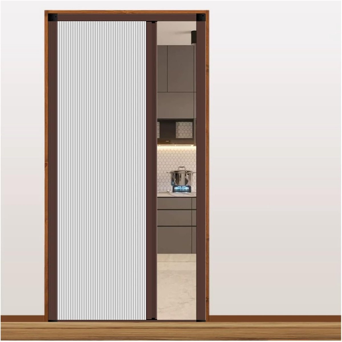 Vouwdeur Interieur - Opvouwbare Deur - Ruimte Verdelen - Zonder Boren - 68.6x198.1CM - Wit