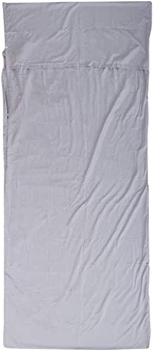 Slaapzak Liner - Reis Laken - Kamperen en Reizen - Zacht Katoen - 210x110cm - Grijs — afbeelding 5