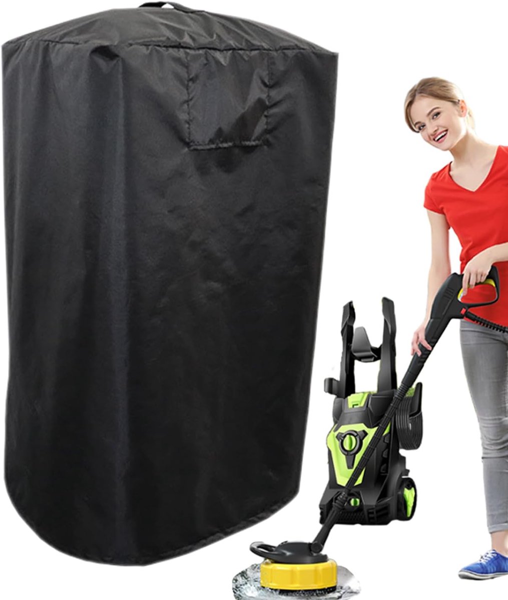 Hogedrukreinigerhoes - Afdekking machine - Bescherming buiten - Waterdicht Oxford-weefsel - 45 x 45 x 87 cm - Zwart