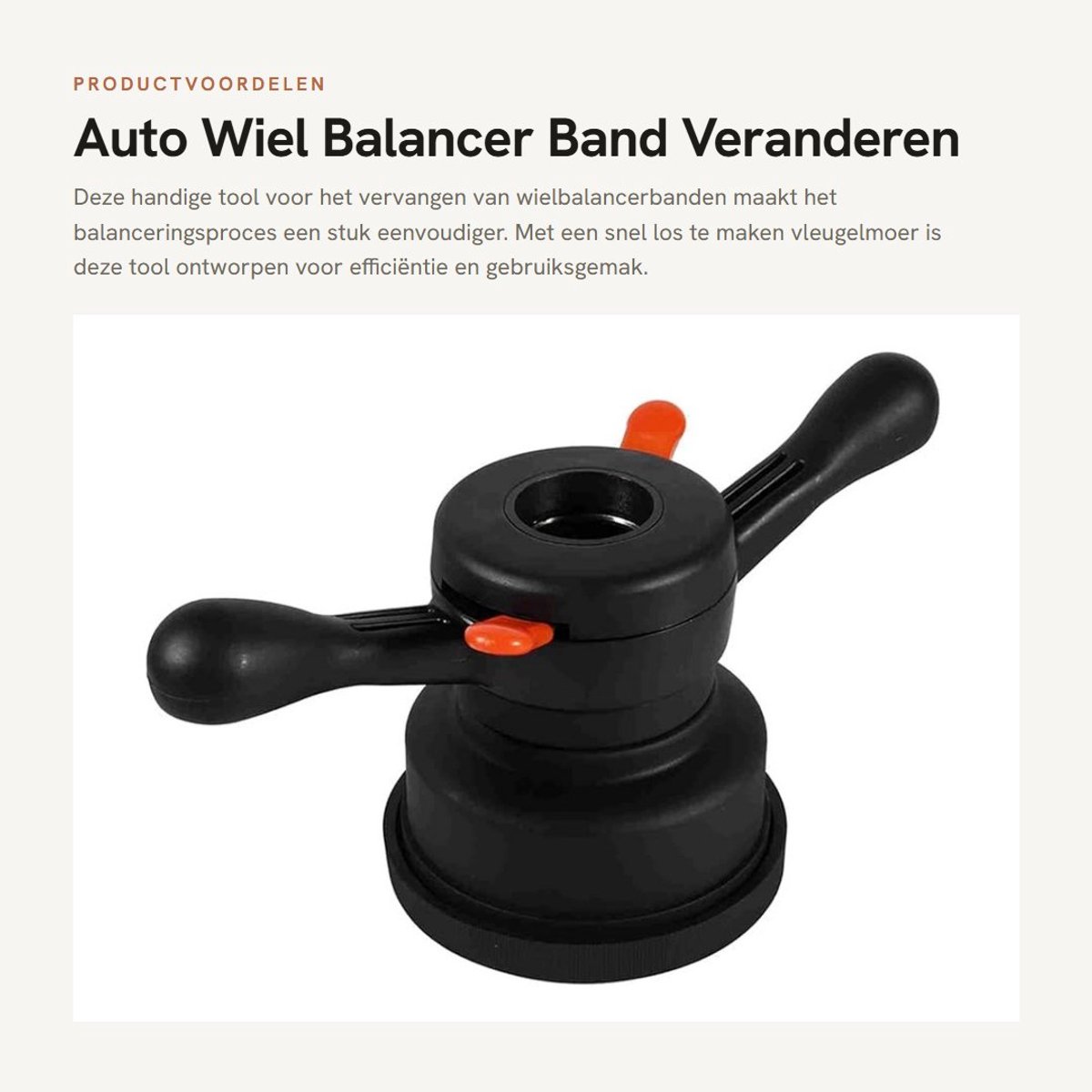 Dailygoods- Wielbalancer Snel Los Te Maken - Vleugelmoer - Balanceringsgereedschap - Hoogwaardig Kunststof - Draad Diam. 40mm - Binnen Diameter 36mm - Wielmoer