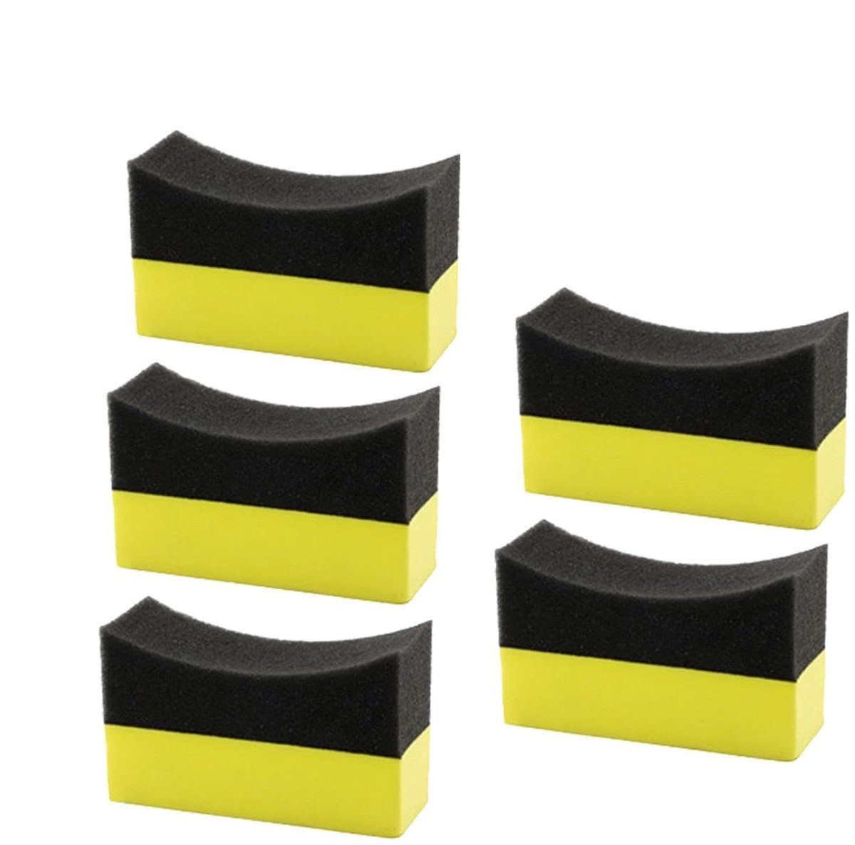 Detailing Applicator Set - Schuim Spons - Auto Onderhoud - Dubbelzijdig Ontwerp - 5 Stuks - Veelkleurig