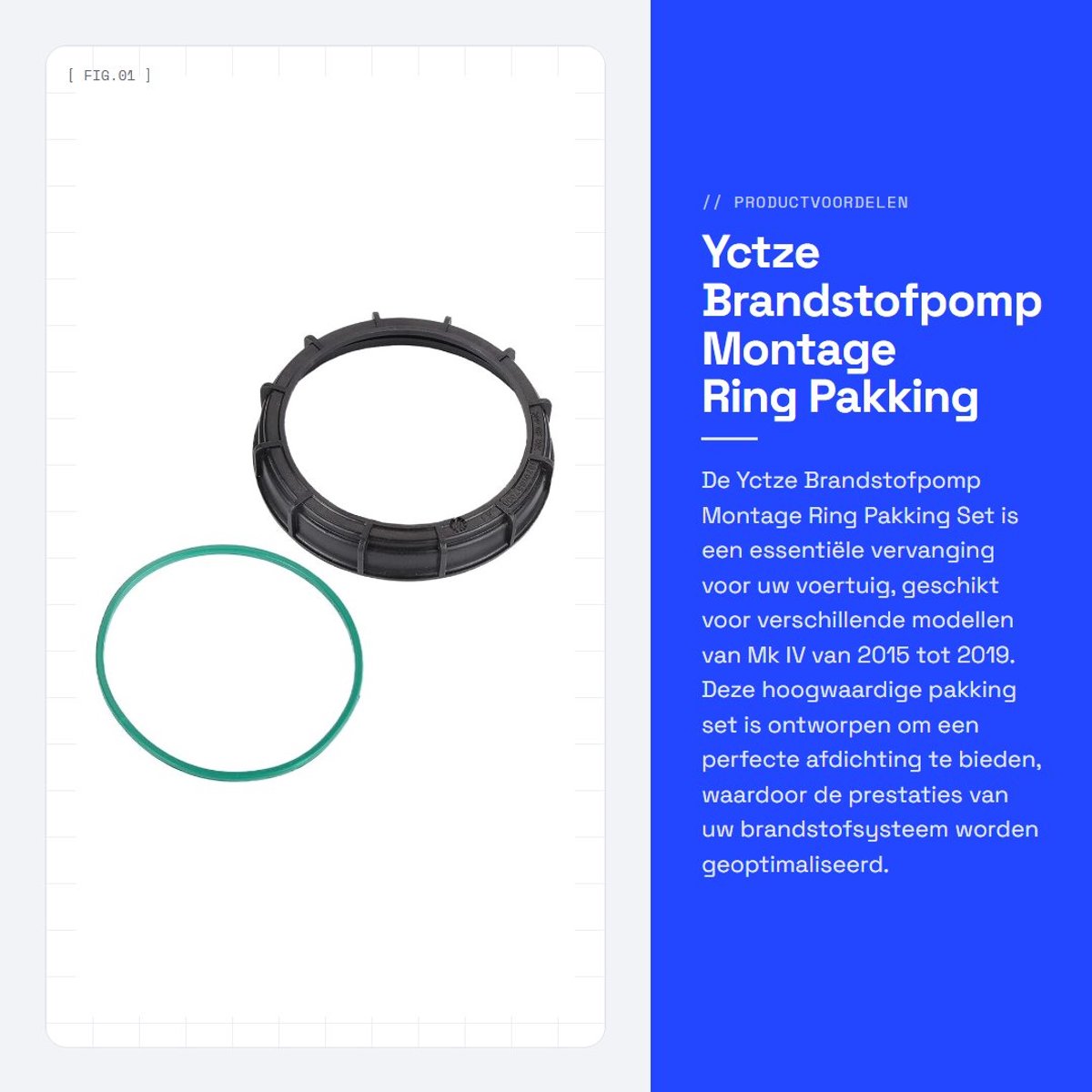 Dailygoods- Pakking Set Brandstofpomp - Vervangingsring - Gasket - OEM 7701207449 - Schokbestendig - Duurzaam - Professioneel vervaardigd
