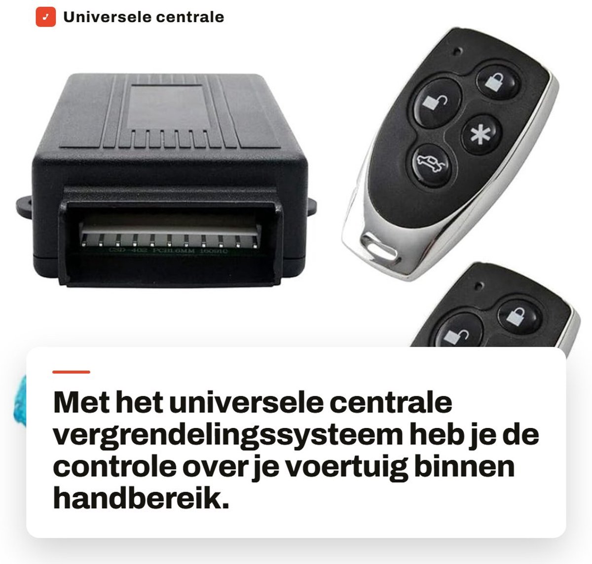 Dailygoods - Universele centrale vergrendeling - Auto vergrendeling systeem - Eenvoudig te installeren - Afstandsbedieningen inbegrepen - Veiligheid v...