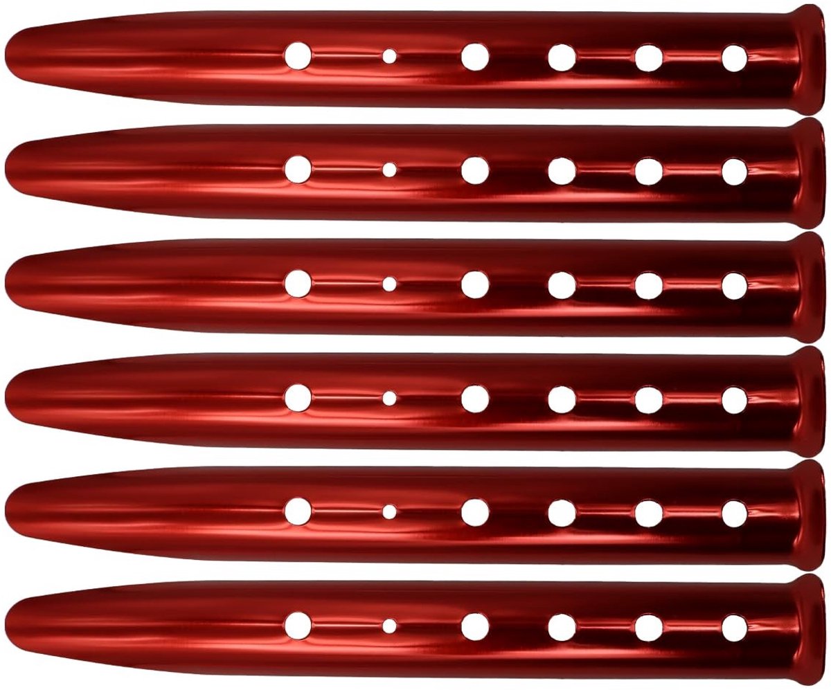 Dailygoods- Kampeerharingen U-vormig - Tentharingen 31 cm - Zandharingen - Grondspijkers - Aluminium - 6 stuks - Tentharing