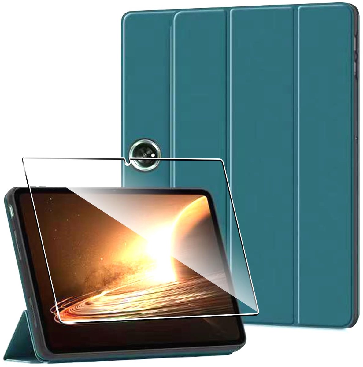 Dailygoods - Tablethoes voor Oneplus Pad Lite/Oppo Pad SE 11 Inch met Beschermglas