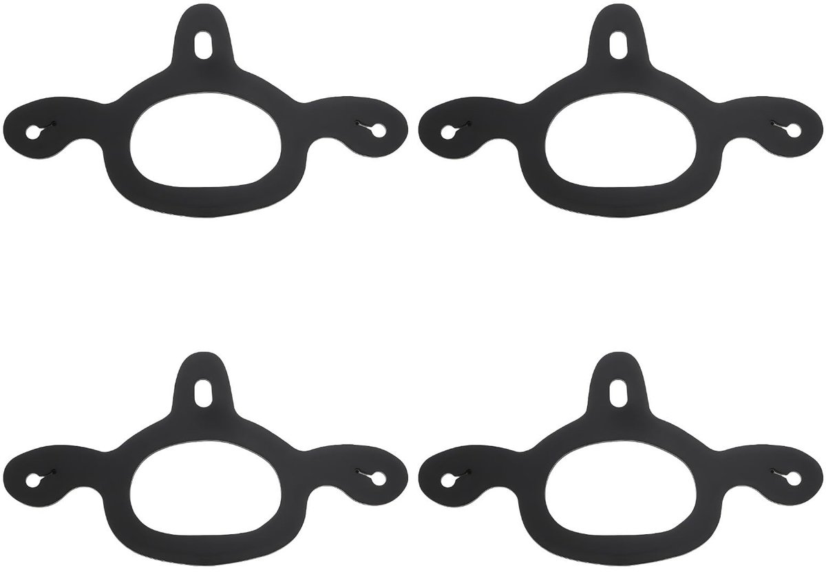 Dailygoods- Rubber Sporenriemen 4 Stuks - Antislip - Duurzaam - Zwart - Geschikt voor Ruiteractiviteiten - Eenvoudig te Installeren