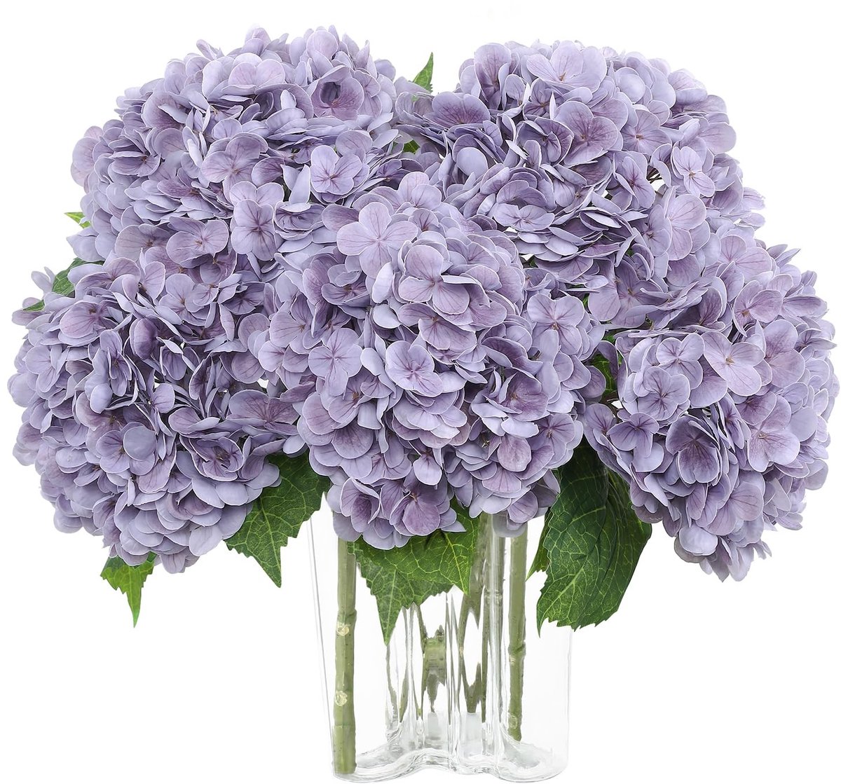Dailygoods- Hortensia Kunstbloem - 3 Stuks - Licht Paars - Real Touch - Nep Bloemen Decoratie - Bruiloft/Feesten - Thuis Decor