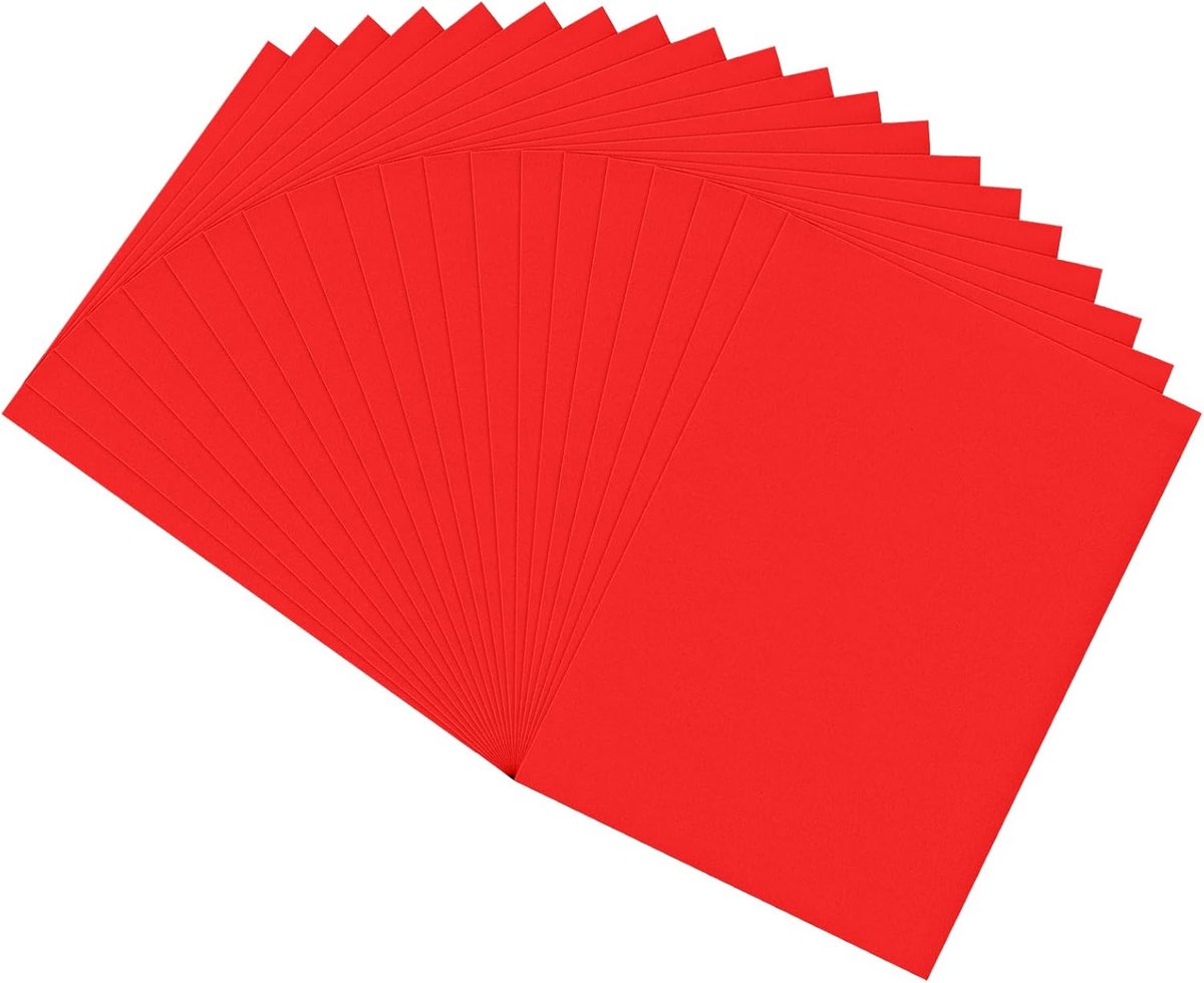 Schuimplaten - Ambachtelijk Materiaal - Creatief Knutselen - Flexibel en Vormvast - 20 Stuks 1mm Dik - Rood