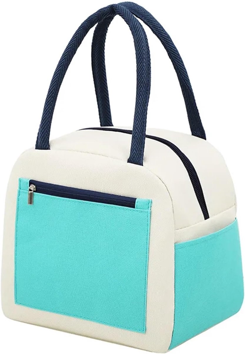 Draagbare koelboxen - Isolatie tas - Picknick voedsel - Ruime opbergruimte - 2 stuks - Beige Groen