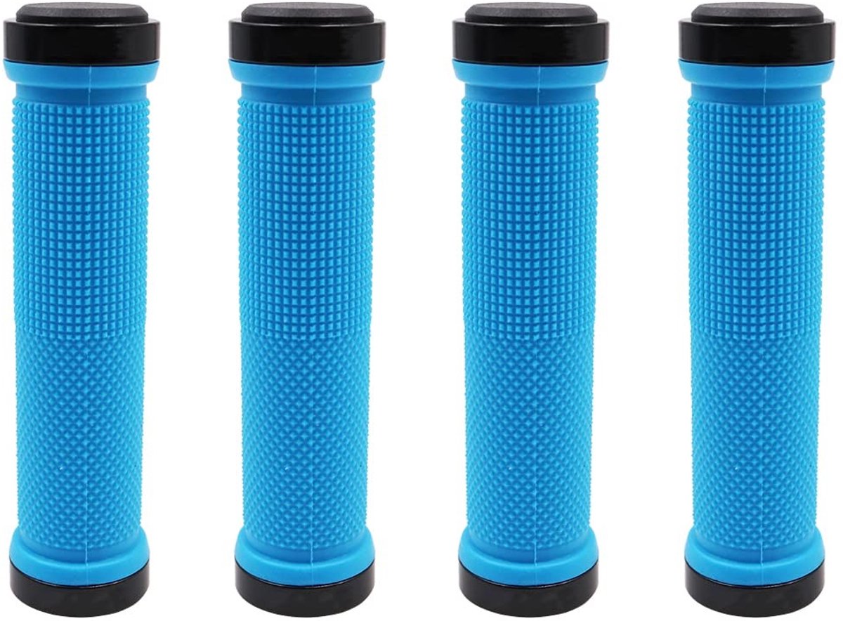 Dailygoods- Fietshandvatten Antislip - 2 Paar - Rubber - Mountainbike - Vouwfiets - 13 x 3,4 cm - Duurzaam - Fietsgrips