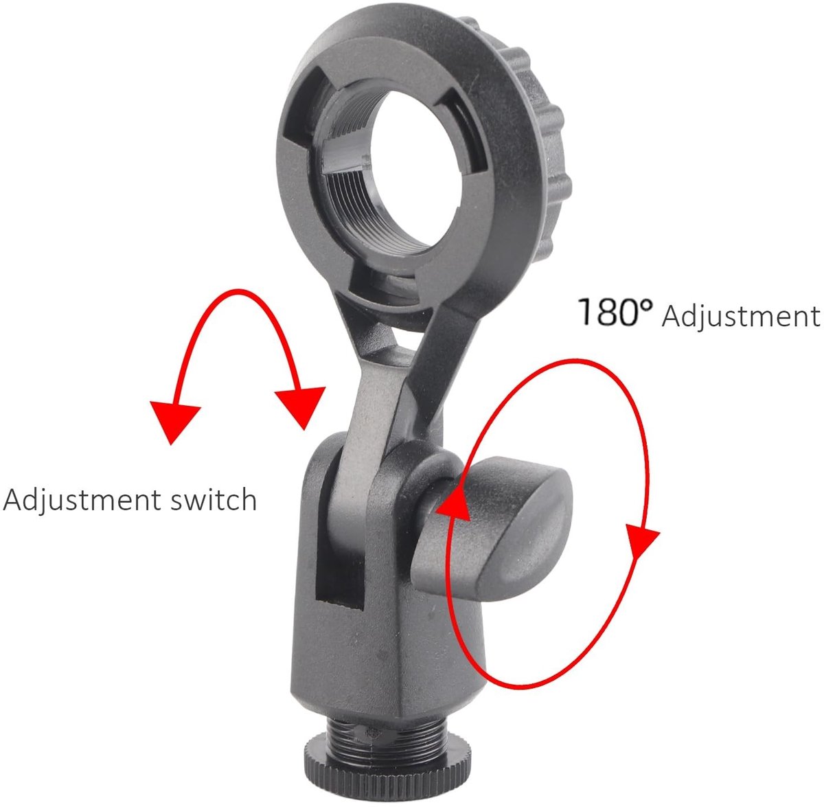 Dailygoods- Microfoonclip Universeel - 180° Verstelbare Houder - Desktop Beugel - Antivibratiehouder - Compatibel met 22 mm Microfoons - Draagbaar - Microfoonhouder