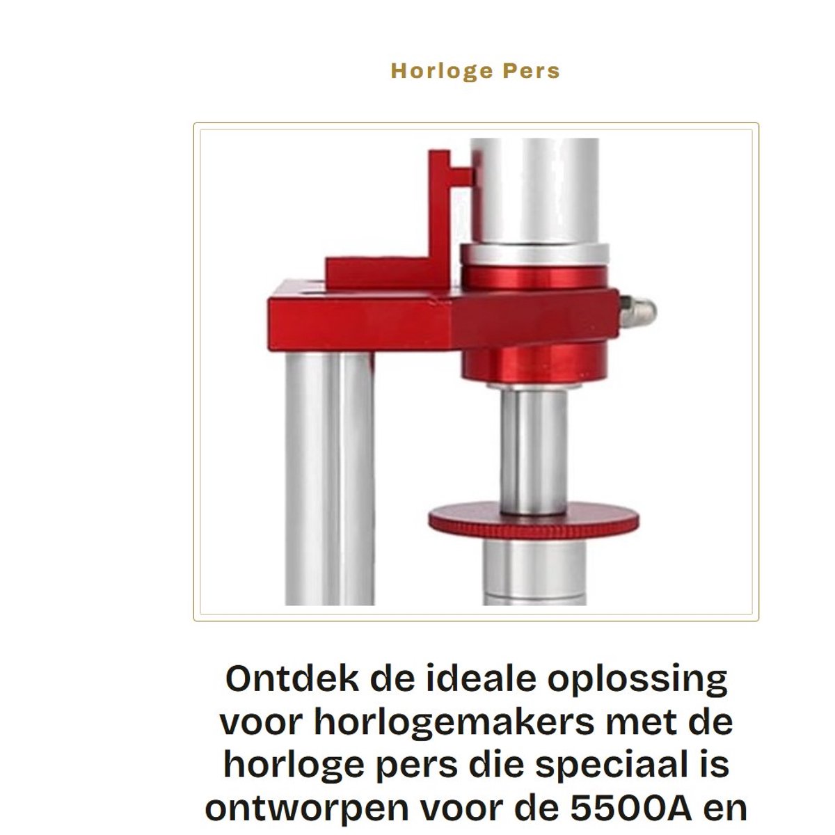 Dailygoods- Horloge Pers - 20 Dies Drukken - Schroef Type - Horloge Reparatie - Compatibel met 5500A/5500C - Roestvrij Staal - Horloge Gereedschap