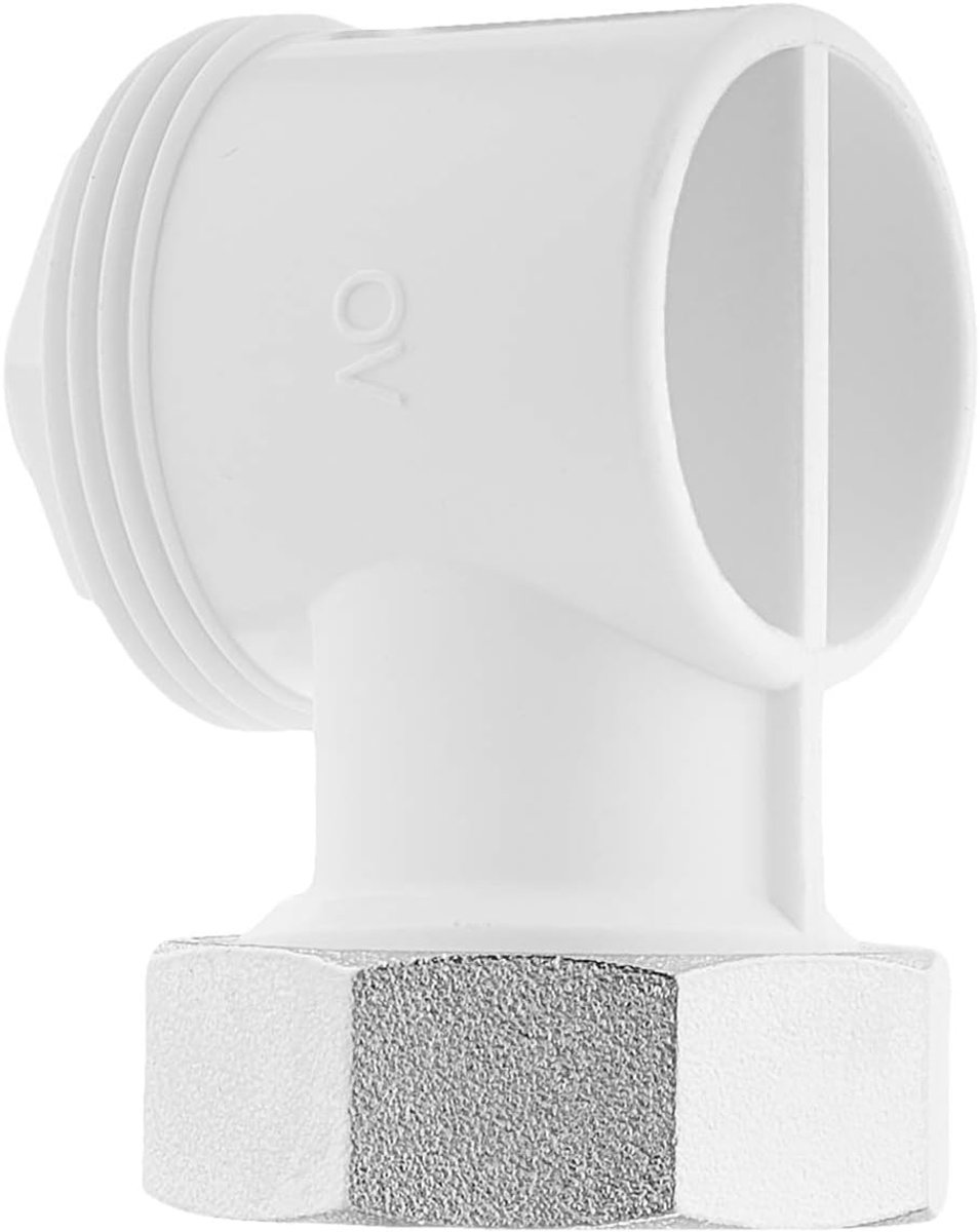Hoekadapter Ventiel - Thermostaat Aansluiting - Radiator Verwarmen - Geïntegreerd Ventiel Geschikt - 1 Stuk - Wit