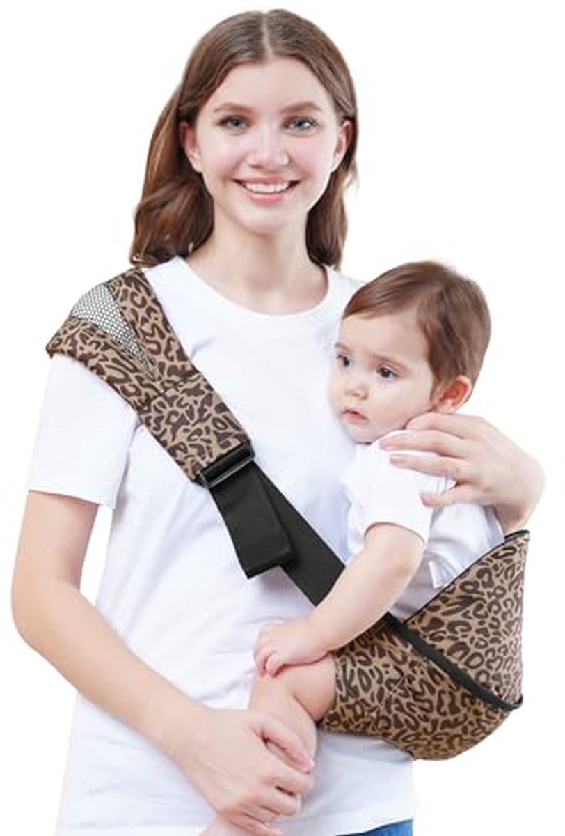 Baby drager - Peuter draagzak - Onderweg met kind - Antislip zitting - Tot 20 kg - Luipaard print