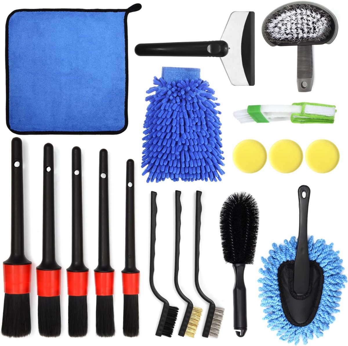REN® Autowasborstel - Auto Wassen - Autowasborstel Telescopisch - Autowasborstels - Blauw - 28cm x 21cm x 11cm