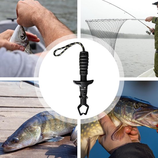 Vis Lip Gripper - Vangst Hulp - Vis Hanteer - Roestvrij Staal - 19 cm Lengte - Zwart — afbeelding 2