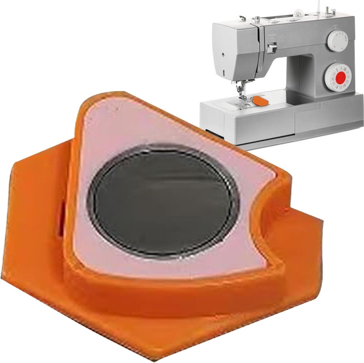 Magnetische Naaigids - Zoomgeleider Multifunctioneel - Nauwkeurig Zomen - Sterke Magneet - 7 x 4 cm - Oranje