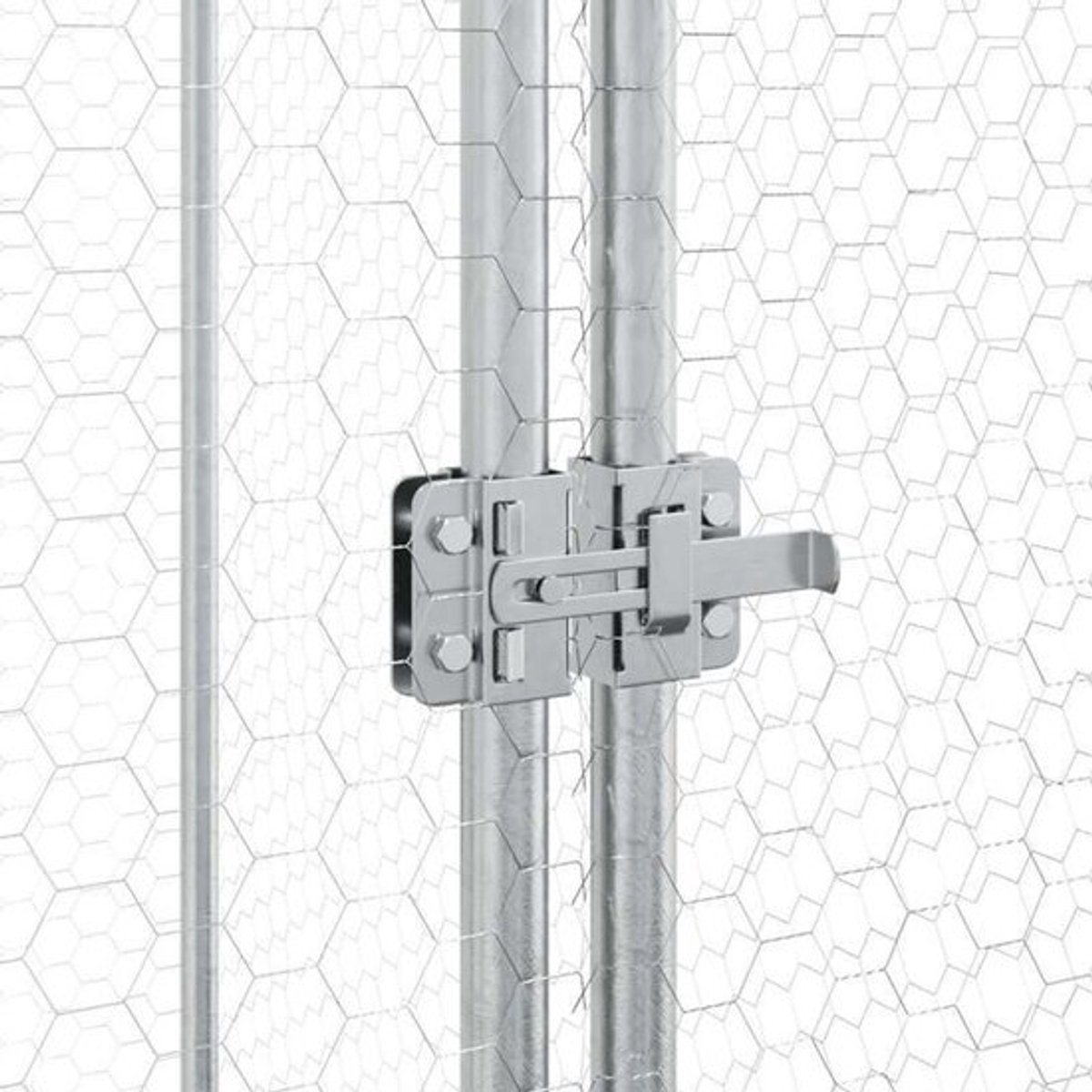 Kippenren – Kippenhok – Hennenhok – Kipren – Kippenkooi – Gegalvaniseerd Staal – 400x100x190 cm – Goede Ventilatie – Weerbestendig
