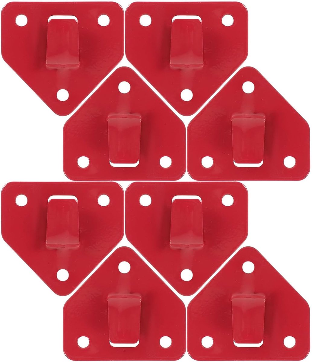 Brandblusser Muurbeugels - Veiligheidsbeugels - Snelle Toegang - Stevig Stalen Ontwerp - 8 Stuks - Rood