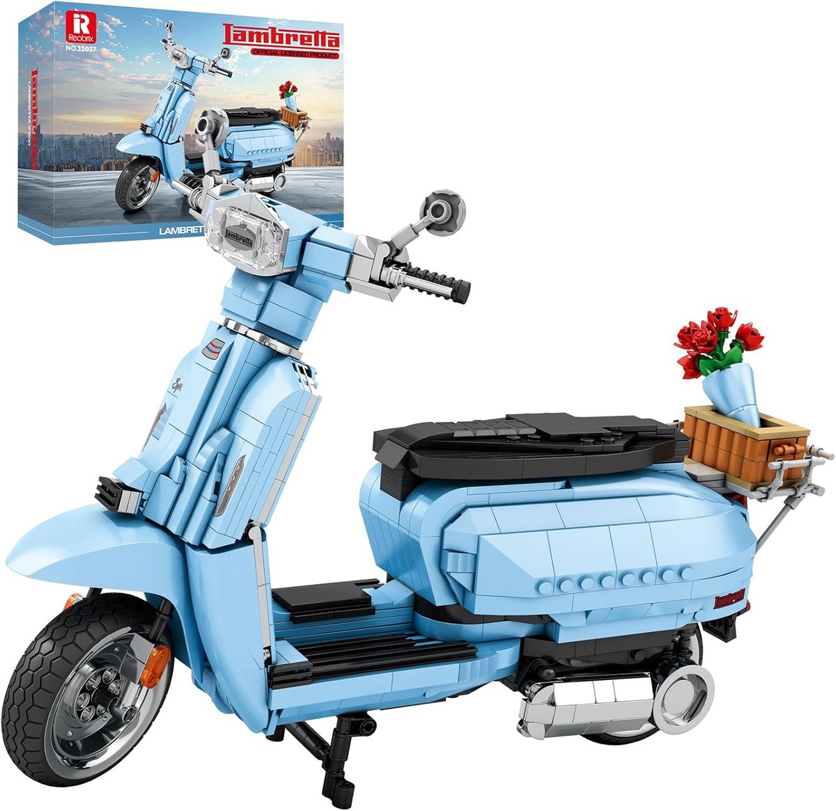 Motorfiets Bouwset - Model Scooter - Hobby Modelbouw - Gedetailleerd Ontwerp - 1169 Stuks - Rood