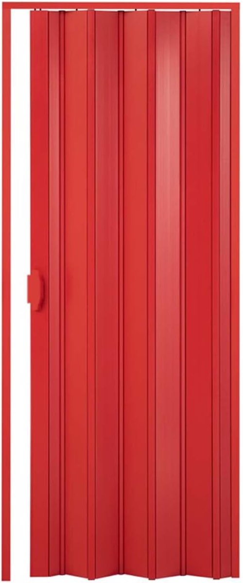 Vouwdeur - Schuifdeur PVC - Ruimte Besparen - Dubbelwandig paneel - 204 x 82 cm - Rood
