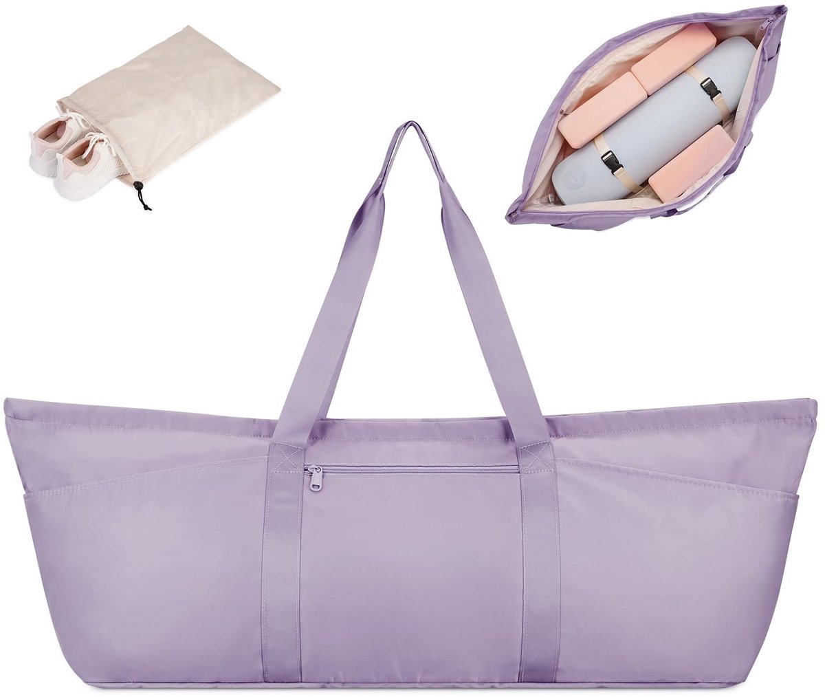 Dailygoods- Sporttas grote reistas - Sporttas dames - Sporttas heren - Sporttas met schoenenvak - Waterdichte tas - Verstelbare yogamatbanden - Yogatassen