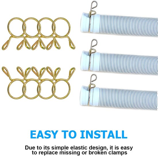 250pcs 5-14mm Double Wire Brandstofslang Klemmen - Slang Klemmen - Waterbuis - Lucht slang - Veerklemmen Kit voor Auto - Motorfiets - Scooter - ATV van Merkloos — afbeelding 3