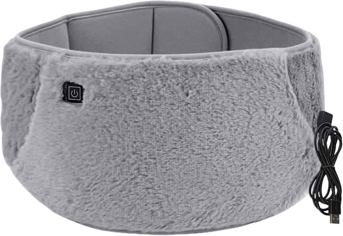 Verwarmingsgordel USB - Warmtekussen Handen - Kramp Verlichten - 2-in-1 Ontwerp - 105 x 20 cm - Grijs