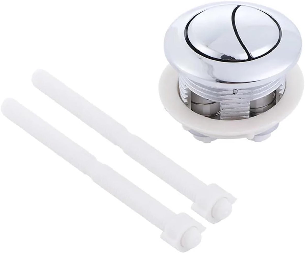 Toilet Spoelknop - Dubbele Knop - Badkamer Reparatie - Universele Pasvorm - 38mm Gat - Chroom