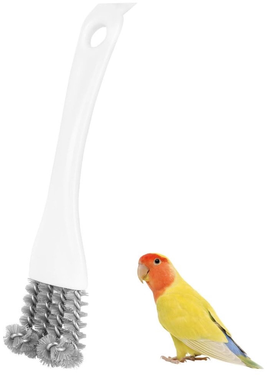 Dailygoods- Vogelkooiborstel Ergonomisch Handvat - Papegaaienkooireiniger - Huisdierkooien Accessoire - Diepe Reiniging - Multifunctioneel Gebruik - Flexibele Reiniging - Kooireiniger